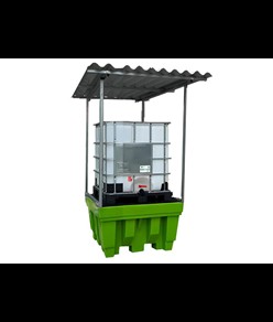 Vasca di contenimento liquidi alimentari con tettoia