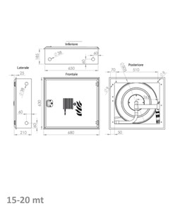 Cassetta a incasso con portello pieno  Florida
