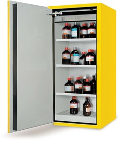 Armadio per liquidi infiammabili giallo con una porta  Big Fire MY11Y