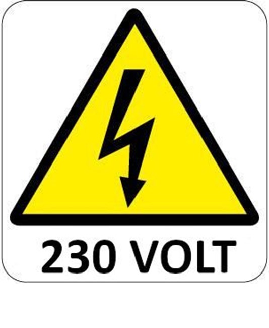 Cartello di pericolo '230 volt' Cartello di pericolo '230 volt'