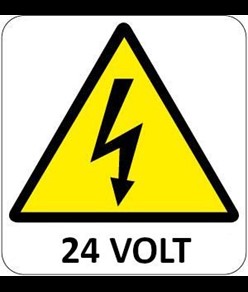 Cartello di pericolo '24 volt'