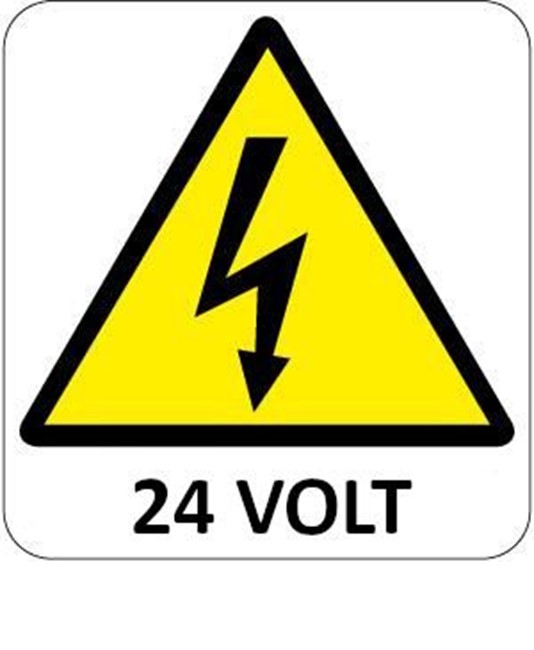 Cartello di pericolo '24 volt'