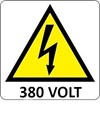 Cartello di pericolo '380 volt'