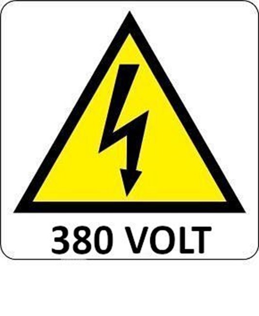 Cartello di pericolo '380 volt'