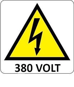 Cartello di pericolo '380 volt'