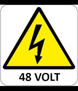 Cartello di pericolo '48 volt'