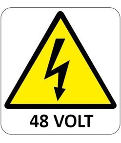 Cartello di pericolo '48 volt'