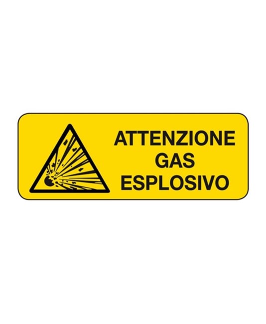 Cartello 'attenzione gas esplosivo' Cartello 'attenzione gas esplosivo'