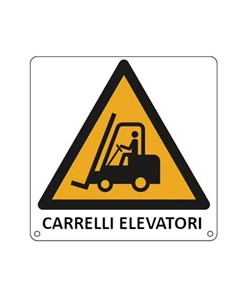 Cartello di pericolo 'carrelli elevatori'