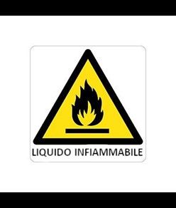 Cartello di pericolo 'liquido infiammabile'