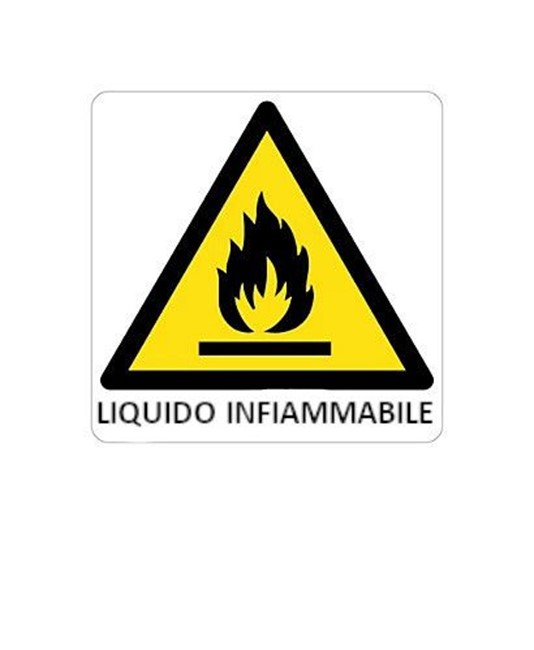 Cartello di pericolo 'liquido infiammabile' Cartello di pericolo 'liquido infiammabile'