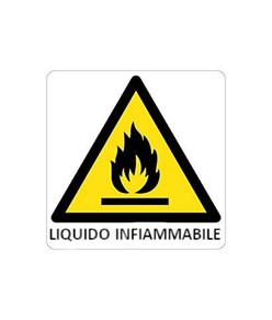 Cartello di pericolo 'liquido infiammabile'