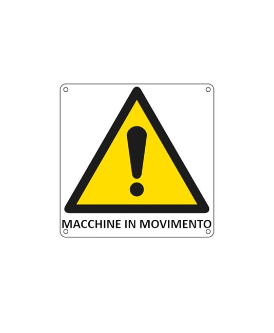 Cartello di pericolo 'macchine in movimento' Cartello di pericolo 'macchine in movimento'
