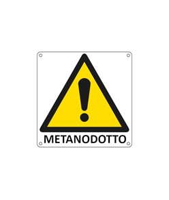 Cartello di pericolo 'metanodotto'