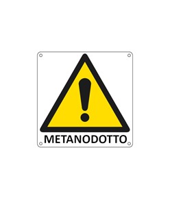 Cartello di pericolo 'metanodotto'
