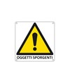 Cartello di pericolo 'oggetti sporgenti'