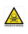 Cartello di pericolo 'pericolo di asfissia'
