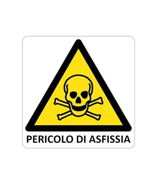 Cartello di pericolo 'pericolo di asfissia' Cartello di pericolo 'pericolo di asfissia'