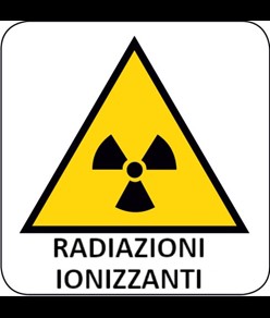 Cartello di pericolo 'radiazioni ionizzanti'