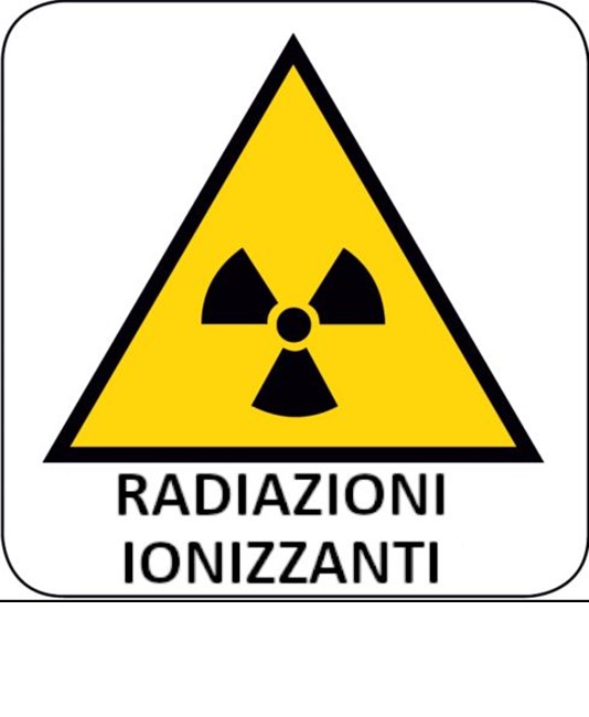 Cartello di pericolo 'radiazioni ionizzanti'