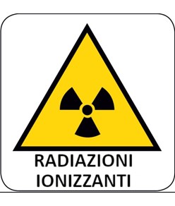 Cartello di pericolo 'radiazioni ionizzanti'