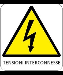 Cartello di pericolo 'tensioni interconnesse'