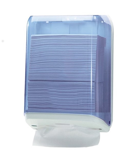 Distributore trasparente, per carta asciugamani piegati Distributore trasparente, per carta asciugamani piegati