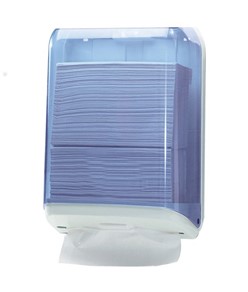 Distributore trasparente, per carta asciugamani piegati