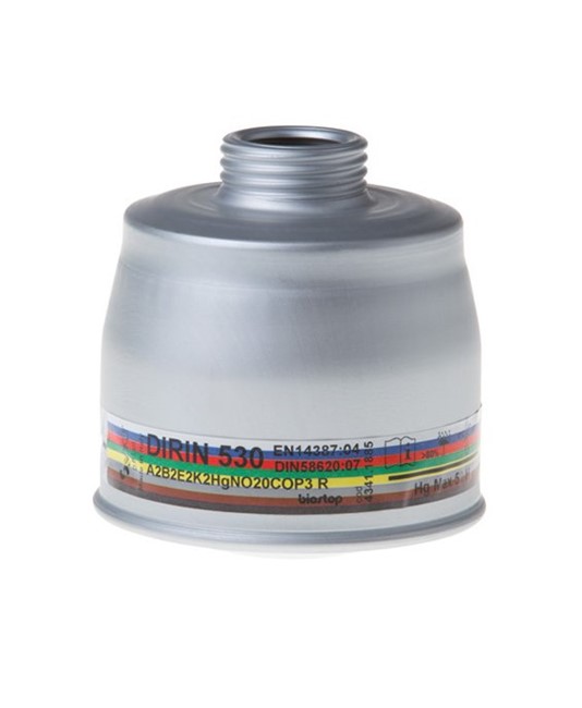 Filtro per maschere A2B2E2K2HGCONOP3 DPI Sèkur Dirin 530 Filtro per maschere A2B2E2K2HGCONOP3 DPI Sèkur Dirin 530