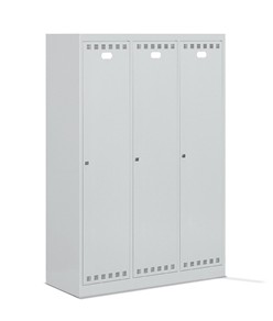 Armadio per spogliatoio a 3 posti Fami