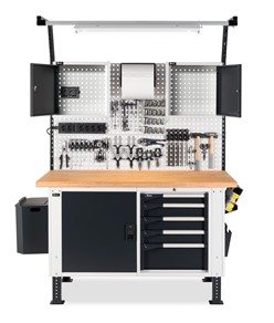 Banco da lavoro con pannelli forati Fami Work Master BR