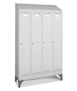 Armadio spogliatoio a 4 posti per divise e indumenti Fami