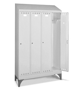 Armadio spogliatoio a 4 posti per divise e indumenti Fami