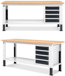 Banco da lavoro con quattro cassetti Fami Work Up