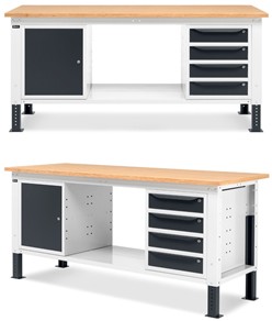 Banco da lavoro con armadietto e cassetti Fami Work Up