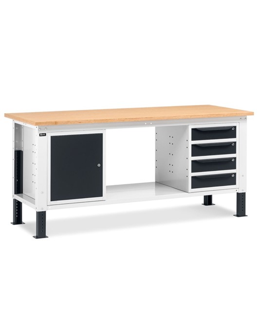 Banco da lavoro con armadietto e cassetti Fami Work Up Banco da lavoro con armadietto e cassetti Fami Work Up