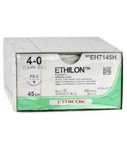 Sutura monofilamento ago 19 mm  Ethilon Sutura monofilamento ago 19 mm  Ethilon