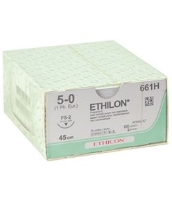 Sutura monofilamento ago 19 mm  Ethilon Sutura monofilamento ago 19 mm  Ethilon