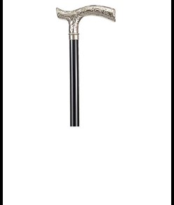 Bastone in legno con manico in metallo  Leonardo