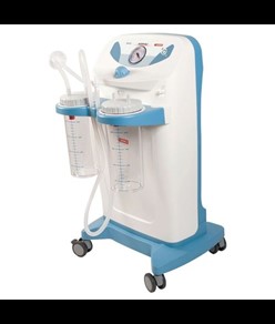 ASPIRATORE CLINIC PLUS 2 VASI DA 2 litri con pedale e regolatore di flusso