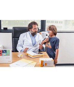 SPIROMETRO SPIROLAB PLUS con Minispir, touchscreen 7", SpO2, stampante e software