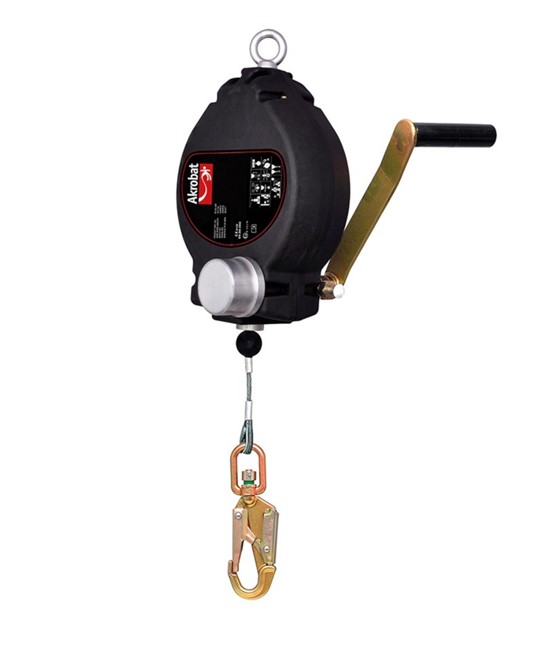 Dispositivo retrattile arrotolatore con cavo e moschettone Akrobat Dispositivo retrattile arrotolatore con cavo e moschettone Akrobat