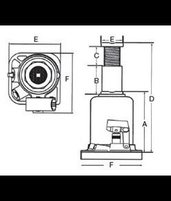Cric a bottiglia uso professionale LTF