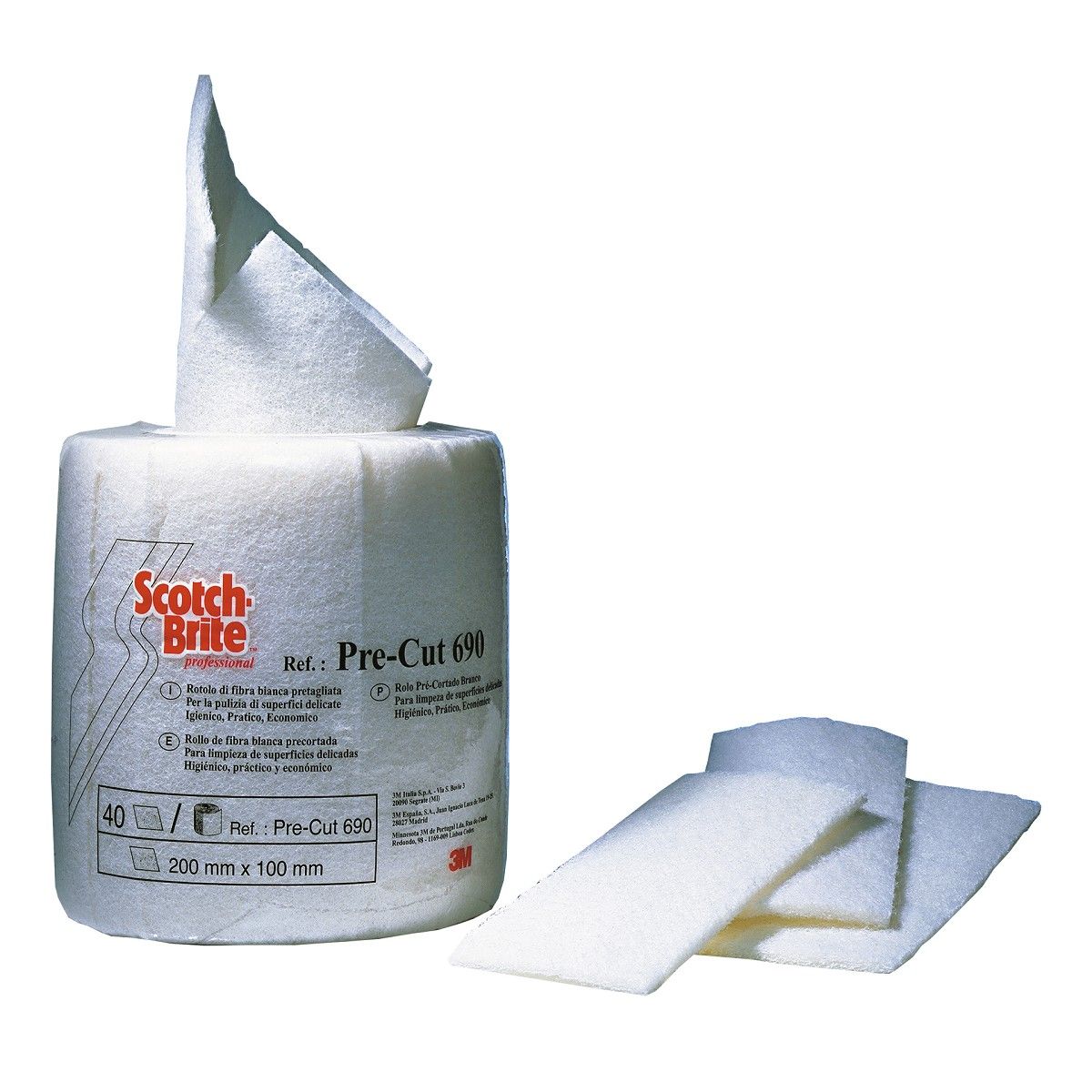 rotoli pretagliati di fibra bianca 3M Scotch-Brite™