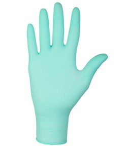 guanti in nitrile senza polvere Mercator Nytrilex green