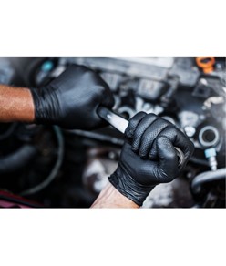 guanti monouso robusti in nitrile Mercator Gogrip black in offerta guanti monouso robusti in nitrile Mercator Gogrip black in offerta