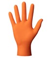 guanti monouso robusti in nitrile Mercator Gogrip orange