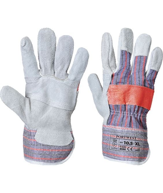 Guanti da lavoro in pelle e cotone Portwest A209 Canadian Rigger