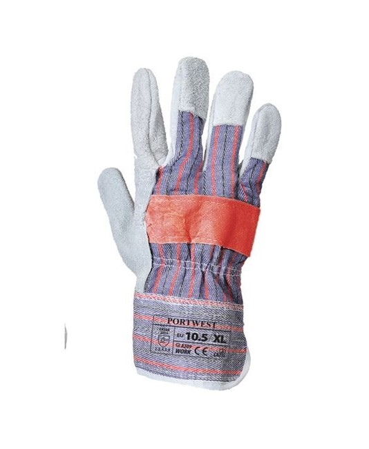 Guanti da lavoro in pelle e cotone Portwest A209 Canadian Rigger Guanti da lavoro in pelle e cotone Portwest A209 Canadian Rigger