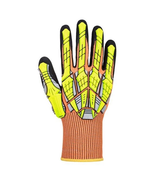 Guanti da impatto con materiale TPR. Alta protezione. Arancione/Nero. Guanti da impatto con materiale TPR. Alta protezione. Arancione/Nero.